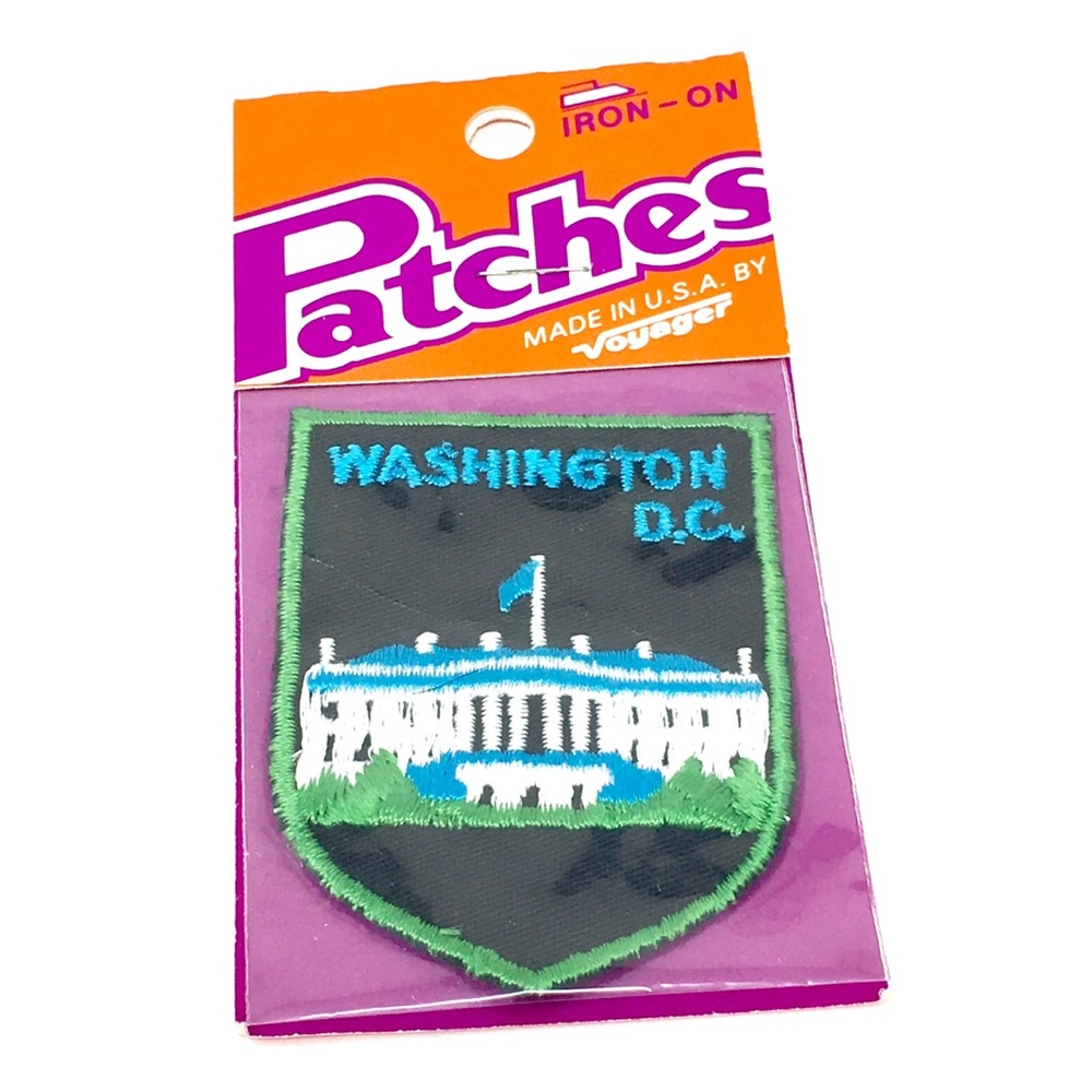 Vintage Washington D.C. Iron on Embroidered Souvenir Patch Voyager